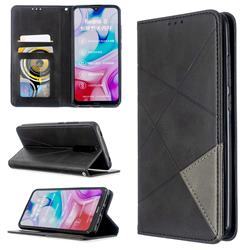 Prismatic Slim Magnetic Sucking Stitching Wallet Flip Cover for Mi Xiaomi Redmi 8 - Black