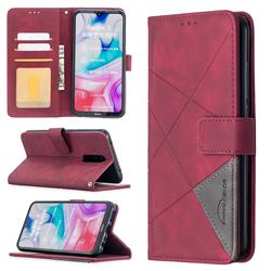 Binfen Color BF05 Prismatic Slim Wallet Flip Cover for Mi Xiaomi Redmi 8 - Red