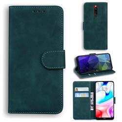 Retro Classic Skin Feel Leather Wallet Phone Case for Mi Xiaomi Redmi 8 - Green