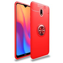 Auto Focus Invisible Ring Holder Soft Phone Case for Mi Xiaomi Redmi 8A - Red