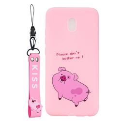 Pink Cute Pig Soft Kiss Candy Hand Strap Silicone Case for Mi Xiaomi Redmi 8A