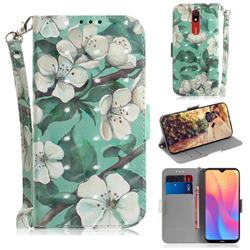 Watercolor Flower 3D Painted Leather Wallet Phone Case for Mi Xiaomi Redmi 8A