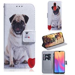 Pug Dog PU Leather Wallet Case for Mi Xiaomi Redmi 8A