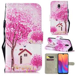 Tree House 3D Painted Leather Wallet Phone Case for Mi Xiaomi Redmi 8A