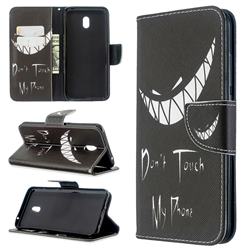 Crooked Grin Leather Wallet Case for Mi Xiaomi Redmi 8A