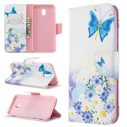 Butterflies Flowers Leather Wallet Case for Mi Xiaomi Redmi 8A
