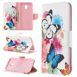 Vivid Flying Butterflies Leather Wallet Case for Mi Xiaomi Redmi 8A