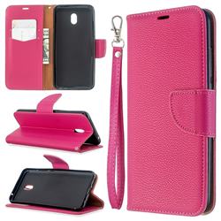 Classic Luxury Litchi Leather Phone Wallet Case for Mi Xiaomi Redmi 8A - Rose