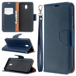 Classic Luxury Litchi Leather Phone Wallet Case for Mi Xiaomi Redmi 8A - Blue