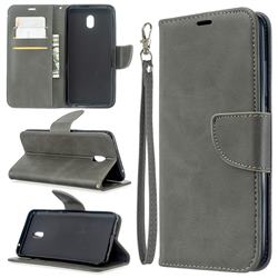 Classic Sheepskin PU Leather Phone Wallet Case for Mi Xiaomi Redmi 8A - Gray