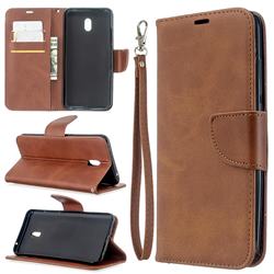 Classic Sheepskin PU Leather Phone Wallet Case for Mi Xiaomi Redmi 8A - Brown