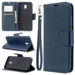 Classic Sheepskin PU Leather Phone Wallet Case for Mi Xiaomi Redmi 8A - Blue