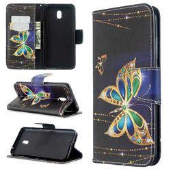 Golden Shining Butterfly Leather Wallet Case for Mi Xiaomi Redmi 8A