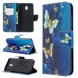 Golden Butterflies Leather Wallet Case for Mi Xiaomi Redmi 8A