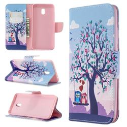 Tree and Owls Leather Wallet Case for Mi Xiaomi Redmi 8A