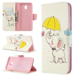 Umbrella Elephant Leather Wallet Case for Mi Xiaomi Redmi 8A