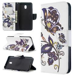 Butterflies and Flowers Leather Wallet Case for Mi Xiaomi Redmi 8A