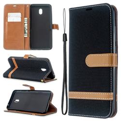 Jeans Cowboy Denim Leather Wallet Case for Mi Xiaomi Redmi 8A - Black