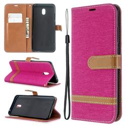 Jeans Cowboy Denim Leather Wallet Case for Mi Xiaomi Redmi 8A - Rose