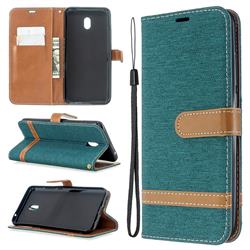 Jeans Cowboy Denim Leather Wallet Case for Mi Xiaomi Redmi 8A - Green