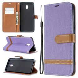 Jeans Cowboy Denim Leather Wallet Case for Mi Xiaomi Redmi 8A - Purple