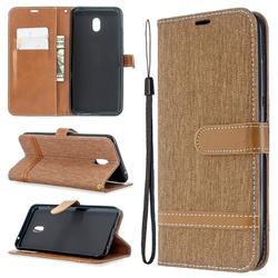 Jeans Cowboy Denim Leather Wallet Case for Mi Xiaomi Redmi 8A - Brown
