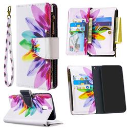 Seven-color Flowers Binfen Color BF03 Retro Zipper Leather Wallet Phone Case for Mi Xiaomi Redmi 8A