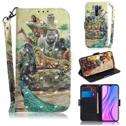 Beast Zoo 3D Painted Leather Wallet Phone Case for Xiaomi Redmi 9