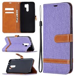 Jeans Cowboy Denim Leather Wallet Case for Xiaomi Redmi 9 - Purple