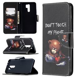 Chainsaw Bear Leather Wallet Case for Xiaomi Redmi 9
