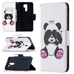 Lovely Panda Leather Wallet Case for Xiaomi Redmi 9