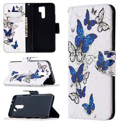Flying Butterflies Leather Wallet Case for Xiaomi Redmi 9