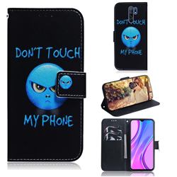 Not Touch My Phone PU Leather Wallet Case for Xiaomi Redmi 9