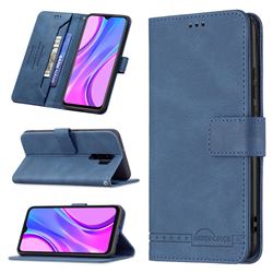Binfen Color RFID Blocking Leather Wallet Case for Xiaomi Redmi 9 - Blue