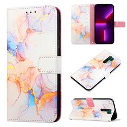 Galaxy Dream Marble Leather Wallet Protective Case for Xiaomi Redmi 9
