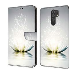 Flare lotus Crystal PU Leather Protective Wallet Case Cover for Xiaomi Redmi 9