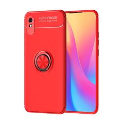 Auto Focus Invisible Ring Holder Soft Phone Case for Xiaomi Redmi 9A - Red