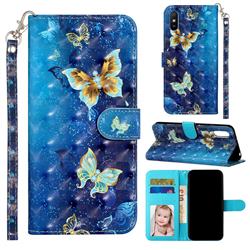 Rankine Butterfly 3D Leather Phone Holster Wallet Case for Xiaomi Redmi 9A