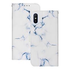 Soft White Marble PU Leather Wallet Case for Xiaomi Redmi 9A