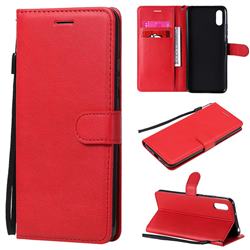 Retro Greek Classic Smooth PU Leather Wallet Phone Case for Xiaomi Redmi 9A - Red