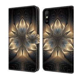 Resplendent Mandala Crystal PU Leather Protective Wallet Case Cover for Xiaomi Redmi 9A