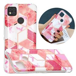 Cherry Glitter Painted Marble Electroplating Protective Case for Xiaomi Redmi 9C