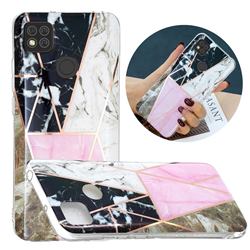 Pink and Black Painted Marble Electroplating Protective Case for Xiaomi Redmi 9C