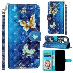 Rankine Butterfly 3D Leather Phone Holster Wallet Case for Xiaomi Redmi 9C
