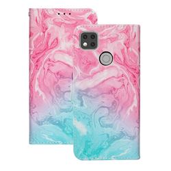 Pink Green Marble PU Leather Wallet Case for Xiaomi Redmi 9C