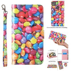 Colorful Jelly Beans 3D Painted Leather Wallet Case for Xiaomi Redmi 9C