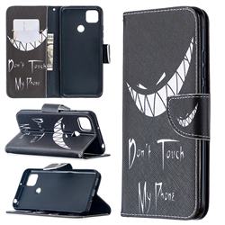Crooked Grin Leather Wallet Case for Xiaomi Redmi 9C