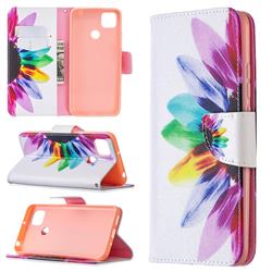 Seven-color Flowers Leather Wallet Case for Xiaomi Redmi 9C