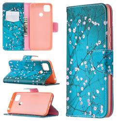 Blue Plum Leather Wallet Case for Xiaomi Redmi 9C