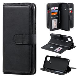 Multi-function Ten Card Slots and Photo Frame PU Leather Wallet Phone Case Cover for Xiaomi Redmi 9C - Black